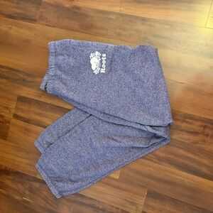 Roots Womens Purple Heather Joggers with Logo